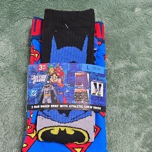 DC Comics Justice League Blue and Black Boxer Brief Set